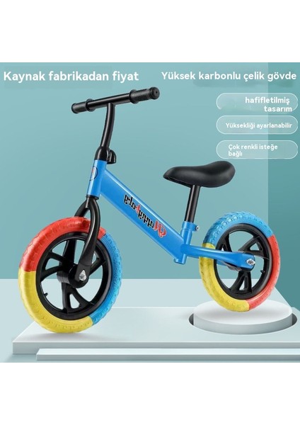 Yeni Çocuk Denge Bisikleti Pedalsız Scooter 2-6 Yaş Scooter 12 Inç (Yurt Dışından)