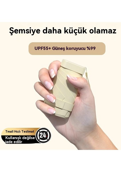 Mini Kompakt Taşınabilir Güneş Koruyucu Şemsiye Çift Amaçlı Uv Koruyucu Kapsül Şemsiye (Yurt Dışından) fiyatları