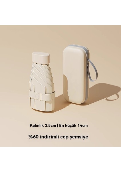 Mini Kompakt Taşınabilir Güneş Koruyucu Şemsiye Çift Amaçlı Uv Koruyucu Kapsül Şemsiye (Yurt Dışından) indirimleri