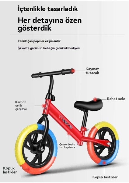 Yeni Çocuk Denge Bisikleti Pedalsız Scooter 2-6 Yaş Scooter 12 Inç (Yurt Dışından) modelleri
