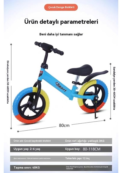 Yeni Çocuk Denge Bisikleti Pedalsız Scooter 2-6 Yaş Scooter 12 Inç (Yurt Dışından) indirimleri