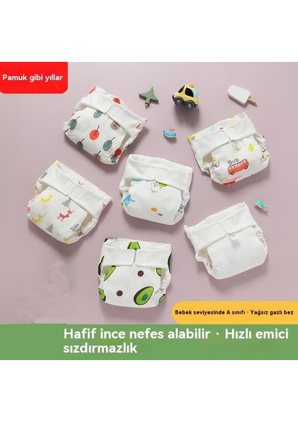 Bebek Yıkanabilir Pamuklu Gazlı Bez Bebek Bezi Yan Sızıntı Bebek Bezi PANTOLON2PCS Önleme (Yurt Dışından) indirimleri