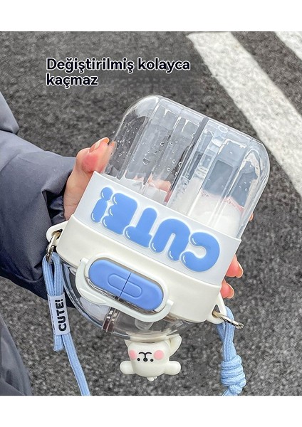 Kızlar Için Sevimli Pipetli Su Bardağı, Yüksek Görünümlü Çocuklar Için Çift Başlı (Yurt Dışından) fırsatları