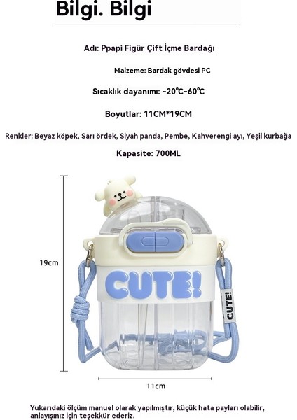 Kızlar Için Sevimli Pipetli Su Bardağı, Yüksek Görünümlü Çocuklar Için Çift Başlı (Yurt Dışından) indirimleri