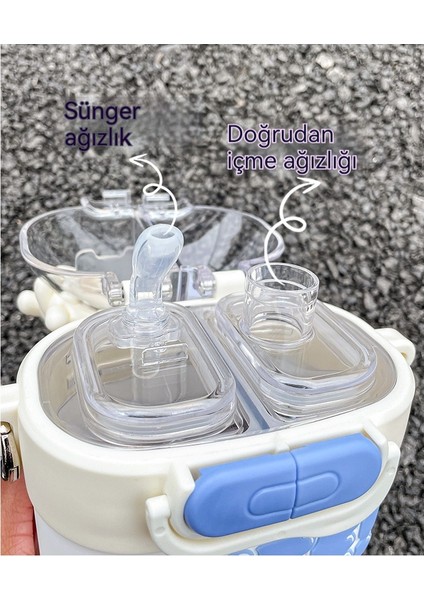 Kızlar Için Sevimli Pipetli Su Bardağı, Yüksek Görünümlü Çocuklar Için Çift Başlı (Yurt Dışından) fiyatları