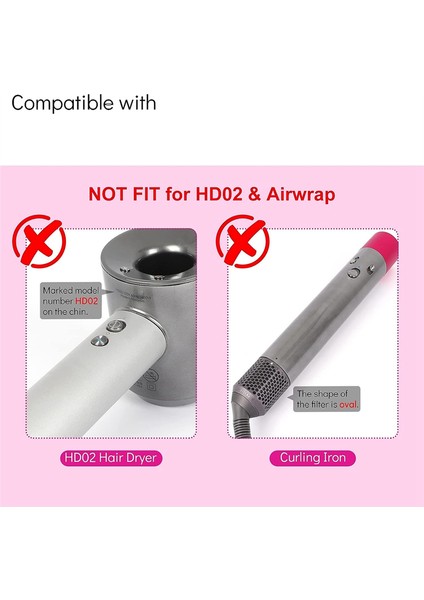 Süpersonik HD01 HD03 HD08 Modelleri Için Saç Kurutma Makinesi Filtresinin Değiştirilmesi, Temiz Fırçalı Dış Filtre Tamir Parçaları B (Yurt Dışından) fırsatları