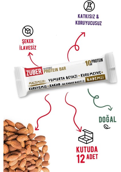 Bademli Protein Bar 35 g x 12'li Paket – Yüksek Proteinli, Sağlıklı ve Tok Tutan Atıştırmalık indirimleri