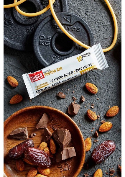 Bademli Protein Bar 35 g x 12'li Paket – Yüksek Proteinli, Sağlıklı ve Tok Tutan Atıştırmalık