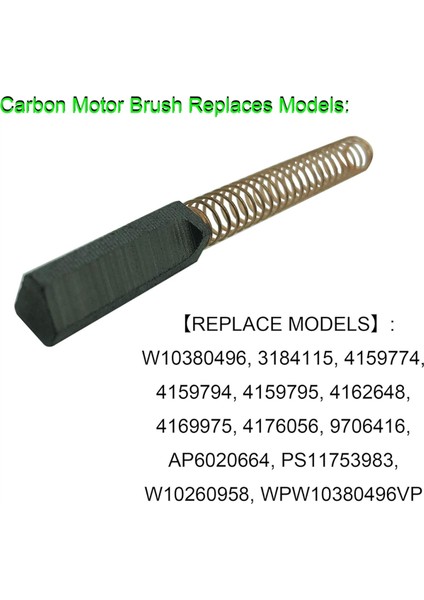 Whirlpool Kitchenaid Stand Mikseri W10260958 AP5178083 PS3495098 Için 12 Adet W10380496 Karbon Motor Fırçası Değişimi (Yurt Dışından) fiyatları
