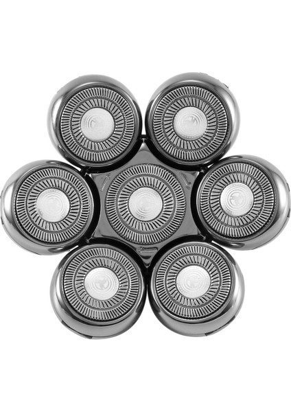 Erkekler Için Elektrikli Tıraş Makinesi Için Yedek Kesici Kafa Sakal Düzeltici Islak ve Kuru 7d Yüzen Kafalar Bıçak Gümüş (Yurt Dışından)