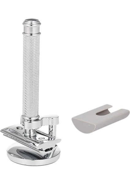 Gümüş Ayarlanabilir Çift Kenarlı Klasik Emniyetli Erkek Tıraş Tabanı Kesici Kafa Kapağı (Yurt Dışından)