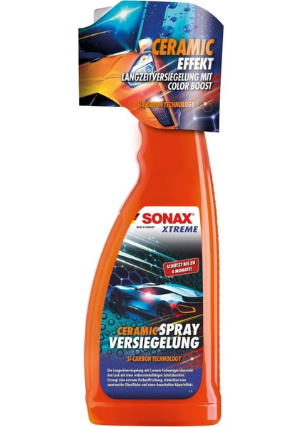 Xtreme Seramik Sprey Kaplama 750 ml – Si-Carbon Teknolojisi ile Uzun Süreli Parlaklık ve Boya Koruma, Tüm Araçlar için Pratik Uygulama