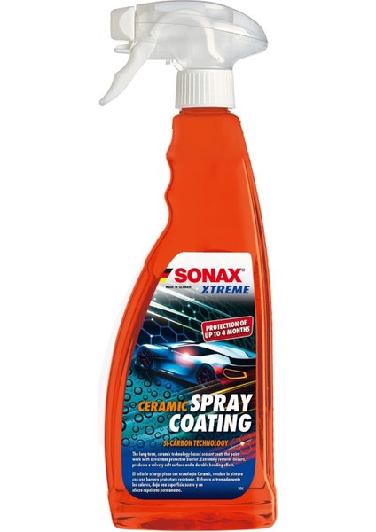 Xtreme Seramik Sprey Kaplama 750 ml – Si-Carbon Teknolojisi ile Uzun Süreli Parlaklık ve Boya Koruma, Tüm Araçlar için Pratik Uygulama