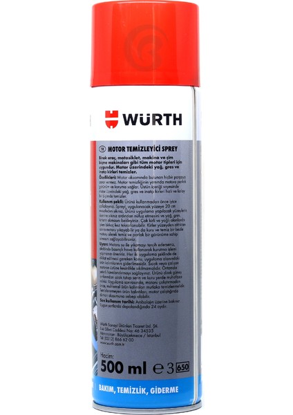 Su Gerektirmeyen Motor Temizleyici Sprey 2×500 ml – Araç, Motosiklet ve Çim Biçme Makinesi için Pratik Çok Amaçlı Temizlik