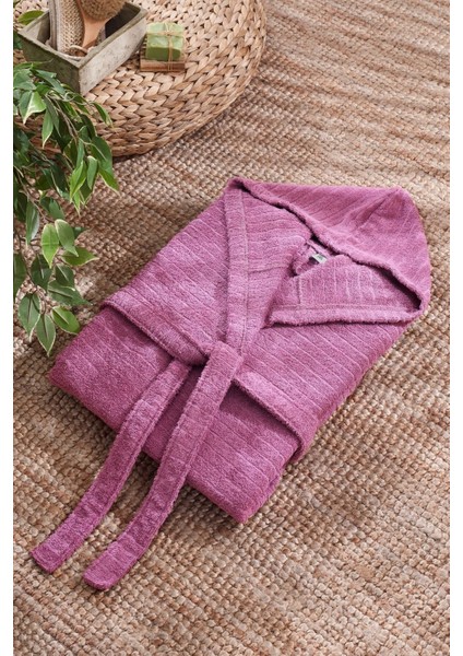 Quina 2'li Renkli Pamuk Kapüşonlu Oversize Unisex Bornoz Seti – Yumuşak Dokulu ve Rahat Kullanım indirimleri