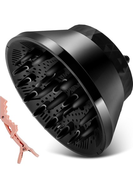 Saç Kurutma Makinesi Difüzör Evrensel Saç Difüzör Eki Için Ince Kalın Kıvırcık Dalga ve Kıvırcık Saç Salon Aracı Klip ile (Yurt Dışından)