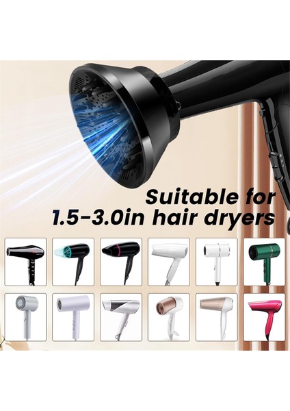 Saç Kurutma Makinesi Difüzör Evrensel Saç Difüzör Eki Için Ince Kalın Kıvırcık Dalga ve Kıvırcık Saç Salon Aracı Klip ile (Yurt Dışından) fiyatları