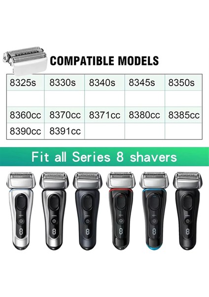 Braun S8 Elektrikli Tıraş Makinesi 8320S, 8325S, 8330S, 8340S, 8350S, 8345S, 8360CC, 8365CC ile Uyumlu Seri 8 83M Yedek Başlık (Yurt Dışından) fiyatları