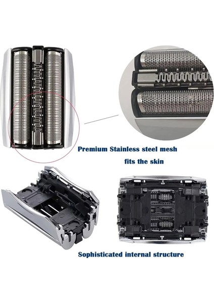 Braun S8 Elektrikli Tıraş Makinesi 8320S, 8325S, 8330S, 8340S, 8350S, 8345S, 8360CC, 8365CC ile Uyumlu Seri 8 83M Yedek Başlık (Yurt Dışından) modelleri