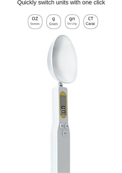 Dijital Ölçü Kaşığı Tartım Kaşığı Ölçeği 500G / 0.1g Yüksek Hassasiyetli LCD Ekranlı Mutfak Aletleri Için -B (Yurt Dışından) modelleri