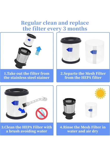 S6T S6P Pro N6S Akülü Elektrikli Süpürge Için 8 Paket Hepa Filtre Değişimi, Örgü Filtre Değişimi ile (Yurt Dışından) fiyatları
