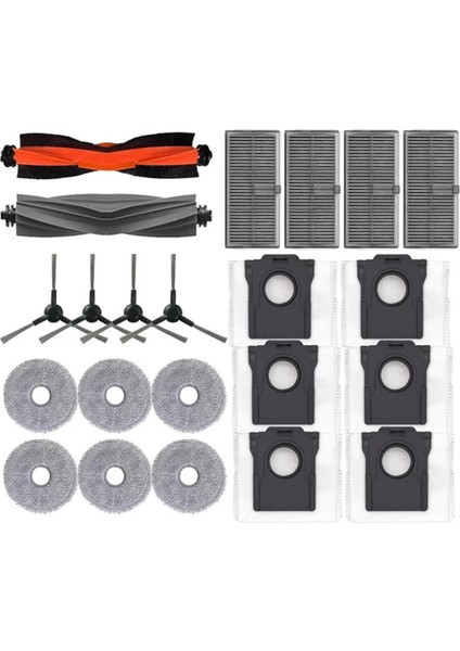 X30 / X30 Pro Ultra Robot Süpürge Ana Yan Fırça Hepa Filtre Paspas Bezi Toz Torbası Yedek Parça (Yurt Dışından)