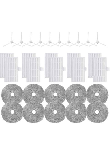 U200/U200 Pro Robotlu Süpürge Yedek Yedek Aksesuarlar Yan Fırça Hepa Filtre Paspas Bezi (Yurt Dışından)