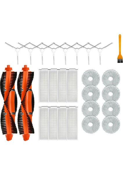 X20 C101 Robot Süpürge Kiti Yedek Parça Aksesuarları Paspas Pedi Silin Rulo Fırça Hepa Filtre Toz Torbaları Çuval (Yurt Dışından)
