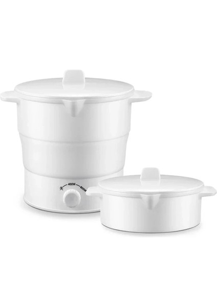 Seyahat Su Isıtıcısı Elektrikli Pişirme Sıcak Tencere Su Kazanı Kamp Elektrikli Tencere Ab Fişi Için Çok Amaçlı Taşınabilir Katlanabilir Silikon Tencere (Yurt Dışından)