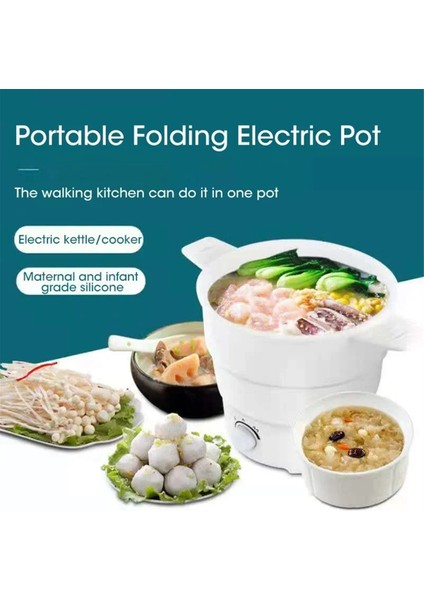 Seyahat Su Isıtıcısı Elektrikli Pişirme Sıcak Tencere Su Kazanı Kamp Elektrikli Tencere Ab Fişi Için Çok Amaçlı Taşınabilir Katlanabilir Silikon Tencere (Yurt Dışından) fiyatları