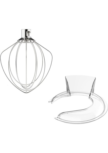 Kitchenaid 4,5-5 Qt Mikser Kabı Için Dökme Kalkanı ve Kitchenaid Stand Mikser Aksesuarları Için 6 Tel Çırpıcı (Yurt Dışından)