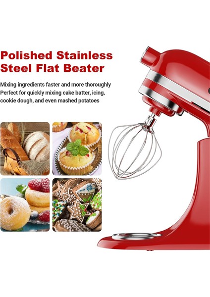 Kitchenaid 4,5-5 Qt Mikser Kabı Için Dökme Kalkanı ve Kitchenaid Stand Mikser Aksesuarları Için 6 Tel Çırpıcı (Yurt Dışından) fiyatları