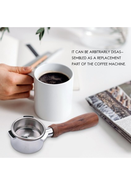 54MM Paslanmaz Çelik Kahve Makinesi Dipsiz Filtre Tutucu Portafilter Ahşap Saplı Profesyonel Aksesuar (Yurt Dışından) fırsatları
