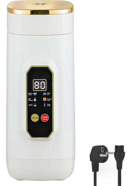 Seyahat Su Isıtıcısı, Küçük, 450 Ml, 6 Sıcaklık Ayarlı, LED Ekranlı, Çay, Kahve, Kamp ve Ab Fişi Için Taşınabilir Mini Su Isıtıcısı (Yurt Dışından)