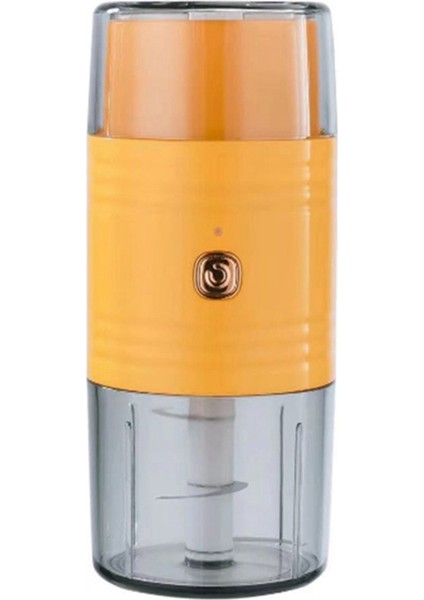 Mini Mutfak Robotu Çift Başlı Elektrikli Sebze, Et, Meyve ve Kuruyemiş Parçalayıcı Kuru Islak Ayırma Turuncu (Yurt Dışından)