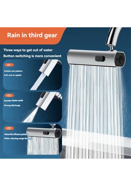 Aşağı Çekilebilir Şelaleli Mutfak Muslukları Mutfak Lavabo Musluğu 3 Modlu Sıçrama Geçirmez Nozullu Çok Fonksiyonlu Lavabo (Yurt Dışından) fiyatları