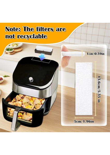 Instant Vortex Plus 6 Quart Air Fryer Filtreleri ve Air Fryer Aksesuarları ile Uyumlu 12 Adet Air Fryer Yedek Filtresi (Yurt Dışından) modelleri