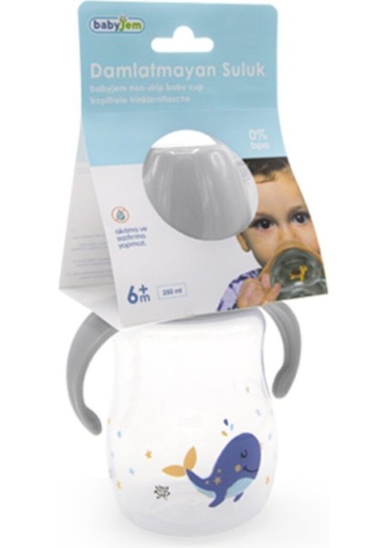 Damlatmayan Alıştırma Bardağı 250 ml – 6 Ay+ Bebekler için BPA’sız, Dayanıklı Silikon Uç ve Ergonomik Sap