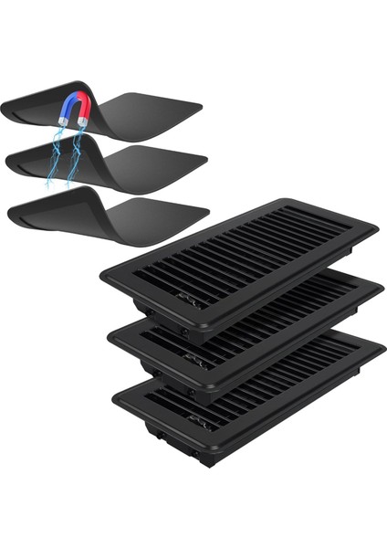 Güçlü Manyetik Havalandırma Kapağı, Ev Zemin Duvarı Için Havalandırma Kapağı Veya Hvac Rv Ac Için Tavan ile Zemin Kaydı 4 x 10 Inç (Yurt Dışından)