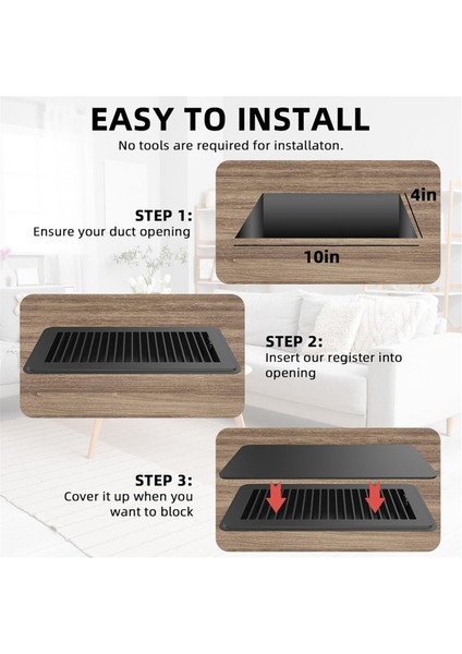 Güçlü Manyetik Havalandırma Kapağı, Ev Zemin Duvarı Için Havalandırma Kapağı Veya Hvac Rv Ac Için Tavan ile Zemin Kaydı 4 x 10 Inç (Yurt Dışından) fırsatları