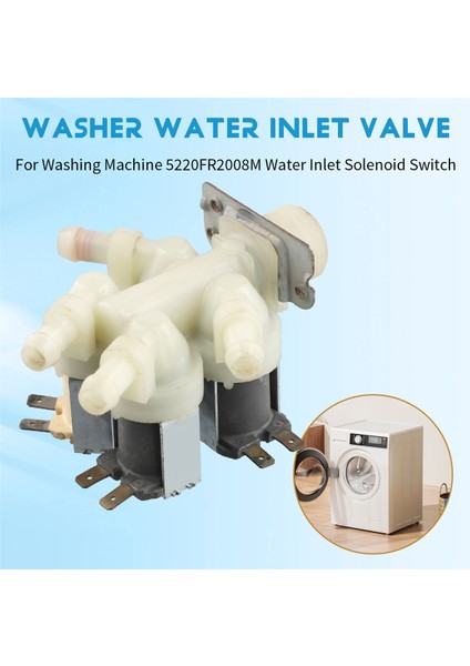 Çamaşır Makinesi Için Su Giriş Vanası 5220FR2008M Su Giriş Solenoid Anahtarı 33890096 Yedek Parçalar (Yurt Dışından) fırsatları