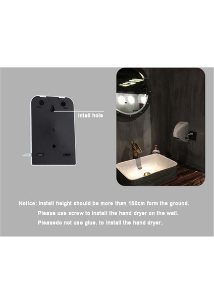 600W Otomatik El Kurutma Makinesi Elektrikli Isıtıcı Rüzgar El Kurutma Makinesi Otel Banyo El Kurutma Makinesi Ev Ekipmanları Ab Tak (Yurt Dışından) modelleri