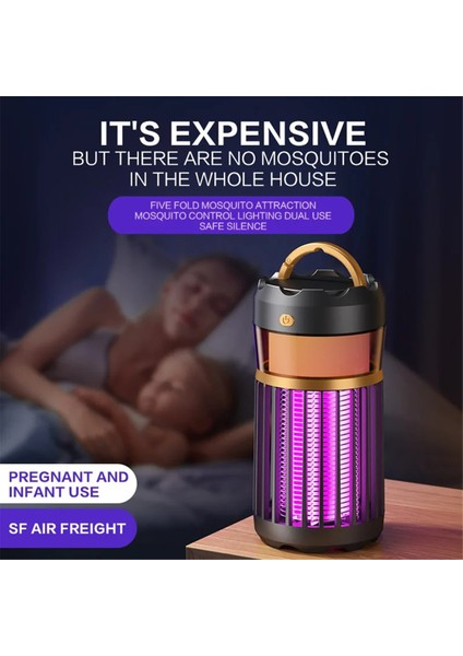 3'ü 1 Arada Sivrisinek Öldürücü Lamba Kamp Aydınlatması Dış Mekan Ev Gece Lambası USB Girişli Elektrik Şoku Sivrisinek Öldürücü Lamba (Yurt Dışından) fiyatları