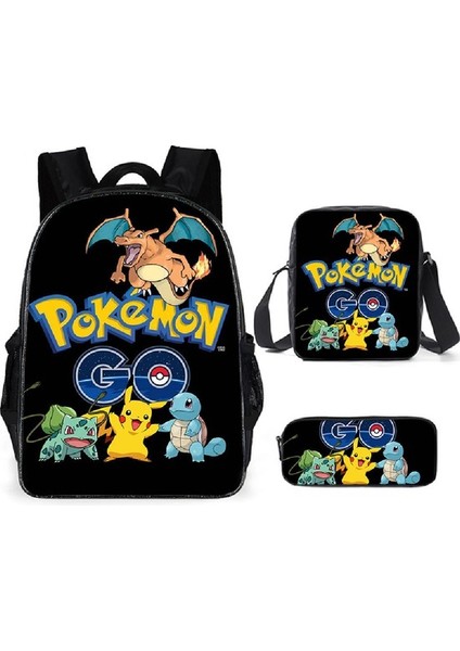 Pokémon Okul Çantası Üç Parçalı Set (Yurt Dışından)