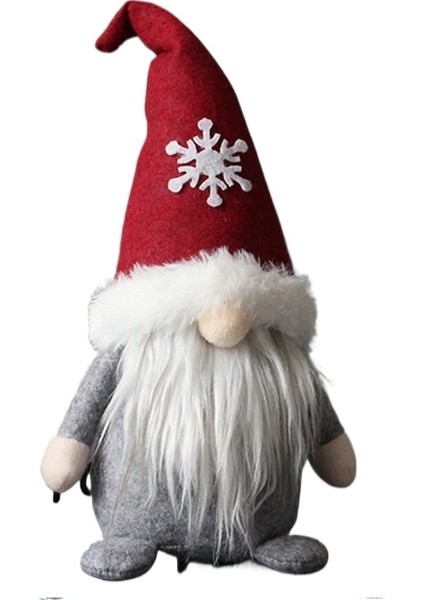 Kapşonlu Yüzsüz Cüce Noel Baba Peluş Bebek (Yurt Dışından)
