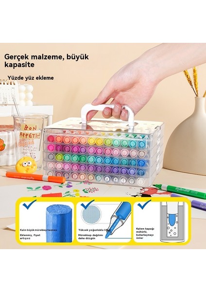 Çocuklar Için Toksik Olmayan Kolay Yıkanabilir Akrilik Suluboya Marker (Yurt Dışından) modelleri