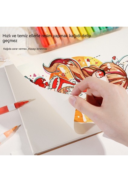 Çocuklar Için Toksik Olmayan Kolay Yıkanabilir Akrilik Suluboya Marker (Yurt Dışından) fırsatları