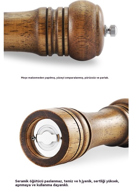 Manuel Masif Ahşap Karabiber Zanthoxylum Biber Öğütme (Yurt Dışından) fırsatları