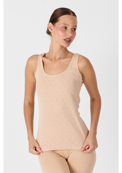 Kadın Ten Rengi 3'lü Kalın Askılı %100 Pamuk Jakarlı Atlet 3M354 354 fiyatları