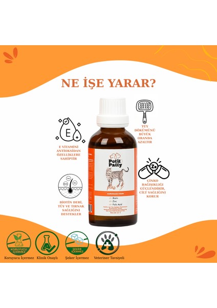 Plus+B For Cats 50G (Kediler Için Tüy Dökülmesi Engelleyici Tüy Sağlığı Damlası) fiyatları